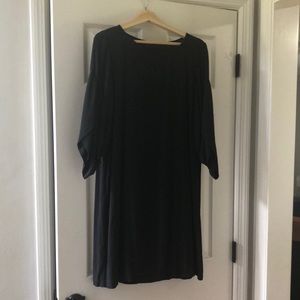 Eileen Fisher Washable Black Silk Dress, Size Medium, EUC!